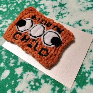 Moon Child Crochet Pin